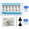 12 Pcs Mini Toggle Switch SPST with 2 Pcs Waterproof