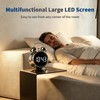 Digital Alarm Clock LED Display, No Ticking, Loud Alarm Clock
