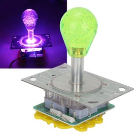 Kafuty-1 Arcade Joystick Kit,LED Arcade Illuminated Joystick,Fully Automatic LED Colorful Illuminated Joystick,5 Pin Oval Crystal Arcade Joystick for Arcade Gaming