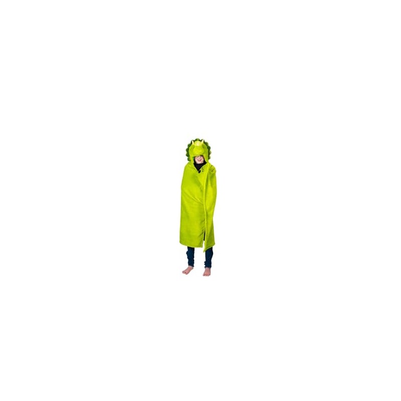 Animal Hooded Blanket Kids 130 x 100 cm - Dino