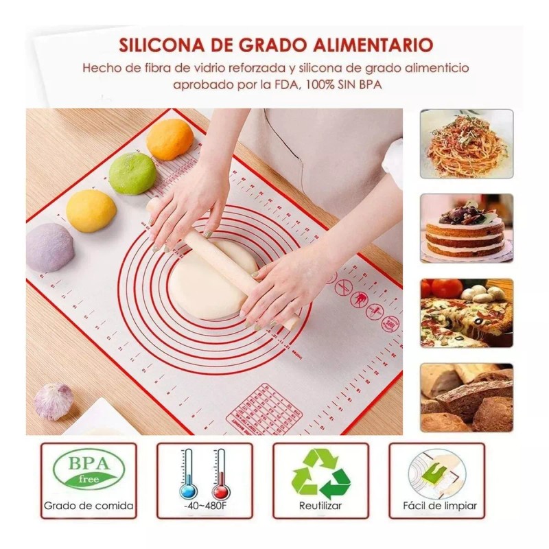 Dolores Tapete De Silicona Para Hornear Grande Antiadherente 60x40cm