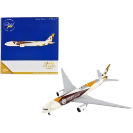 DCD Boeing 777F Commercial Aircraft Etihad Cargo-Year of Zayed 1/400 Resin Diecast Model Toy White with Graphics