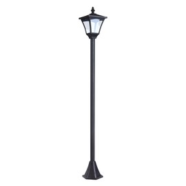 Outsunny solar garden lantern path light with LED, 10 lumens, black, 15 x 15 x 120 cm