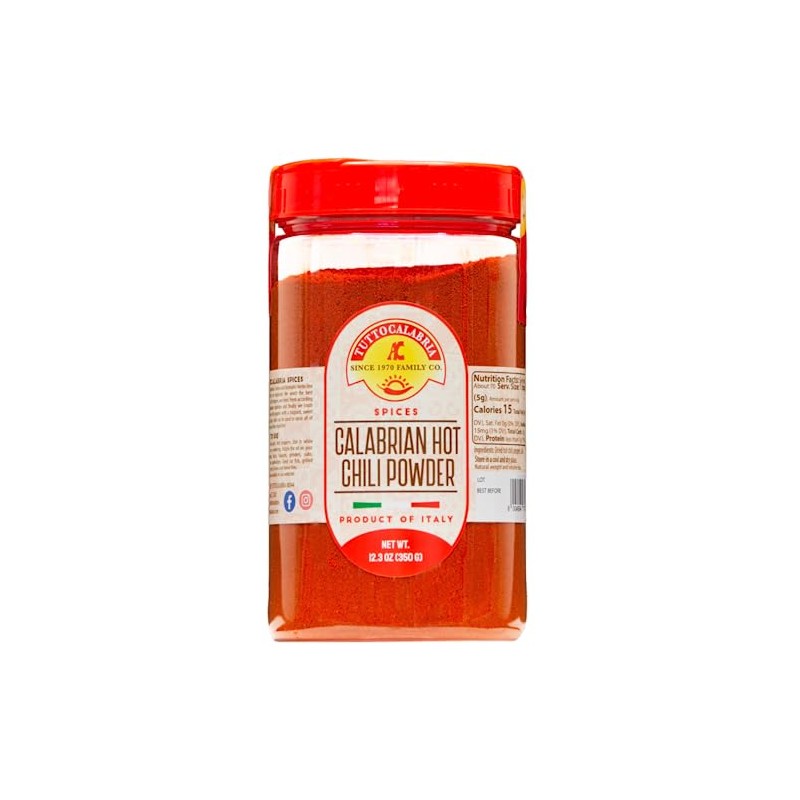 TUTTOCALABRIA Chili Powder, Calabrian Hot Chili Powder, Spicy Italian Seasoning,