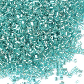 Yholin 6000pcs Bugle Beads, Embroidery Tube Beads for Jewelry Making, Small Short Beads for Craft DIY Bracelet Necklaces Supplies, 3x2mm