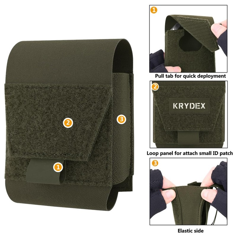 KRYDEX Handcuff Holder with MOLLE and Belt Loop Molle Handcuff
