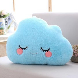 TRAVELKNOT Cuddly Cushion Cloud Blue Cloud Plush Cuddly Toy Fluffy Plush Toy Child Bedroom Decor Christmas Birthday Gift 41 x 30 cm