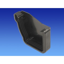 OSMA Black 111mm Gutter External Stopend Left Hand for Stormline Ogee Gutter System 8T841B
