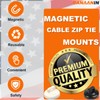 CANAANIN Magnetic Cable Zip Tie Mounts Clips Multipurpose Zip Ties