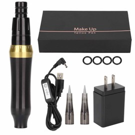 Semi Permanent Tattoo Pen Eyebrow Lip Eyeliner Microblading Makeup Machine Black 110‑240V US Plug