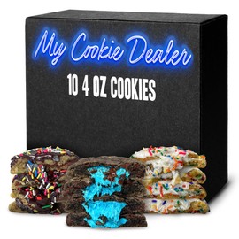 My Cookie Dealer Soft Baked Cookies, Secret Stash (10-Pack, 4oz Cookie) - Assorted Flavors Individually Wrapped Travel Snacks - Fresh & Chewy Gourmet Cookies Variety Pack for Snacking & Gifting