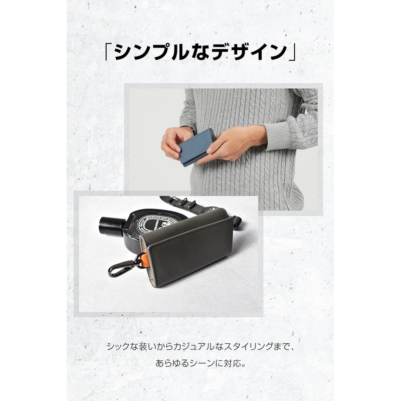 LASIEM Men's Genuine Leather Key Case, 5 Rows Key Holder,