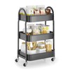 EAGMAK 3 Tier Rolling Cart Under Desk, Metal Storage Cart