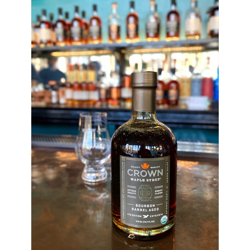 Crown Maple Bourbon Barrel Aged Organic Maple Syrup, 12.7 Fl