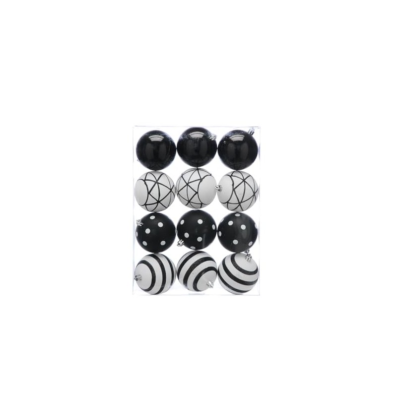Festive Productions Set of 12 x 8cm Shatterproof Baubles –