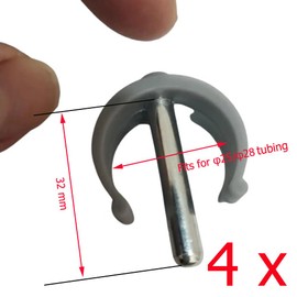 DraCra 6 Pack Toilet Safety Rail Locking Clips Replacement Pin Lock for Toilet Safety Rails Frame Support Stand Bathroom Handrail Assist Grab Bar Handle Tube OD 22mm 25mm 28mm