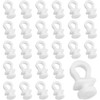 RXKFIGX 100 Pcs Curtain Hooks Gliders Rollers White Curtain Hooks