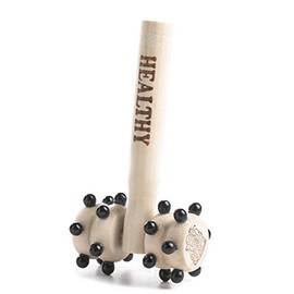 Factory Direct Craft Natural Wood Massage Roller Hammer | 6 Pieces