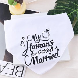 Engagement Gifts for Couples My Humans are Getting Married Dog Bandana for Wedding Pet Accessories for Dog Cat Bandanas for Bridal Shower Gifts for Pet Photo Prop