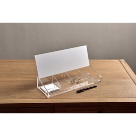 russell+hazel Acrylic Dry Erase Desktop Organizer, 14" x 5" x 2.5"