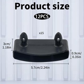 12 Pcs Bed Slat Holders, Slats Holders Replacement, Bed Slat Clips for Single and King Bed Frame Reinforcement, Bed Slats Cover for Holding Securing Wooden Single and King Bed Frame Accessories