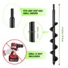 ERYTLLY Auger Drill Bit for Planting 2 x14.5inch,Garden Auger Spiral
