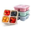 4 Pack Snack Containers, Reusable Bento Snack Box, 4 Compartments
