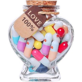 Capsule Letters Message in a Bottle - Love Letter for Valentine's Day, Birthday - Cute Things Gifts for Boyfriend/Girlfriend (Mixed Color 30pcs) Transparent Mother Cup gag gift Anniversary Novelty Party mom christmas - Color: Mixed Color 45pcs