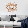 Nordic Makeup Mirror Rattan Woven Eye Shape Wall Hanging Mirror