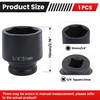 51mm Deep 6 Point Impact Socket 3/4" Drive Cr-Mo Alloy