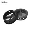 sourcing map 30Pcs 35mm/1.4in Air Vents Circular Soffit Vents, Black
