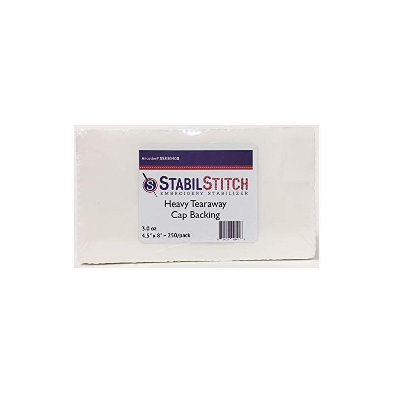 StabilStitch Heavy (3.0 oz.) Tearaway Cap Backing 4.5" x 8"