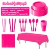 Disposable Plastic Dinnerware Set-968PCS Plastic Plates Set Includes 120 Of