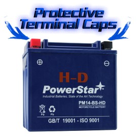 PowerStar H-D YTX14-BS ATV Battery Compatible with Honda TRX500FM2 FourTrax Foreman 4x4 with EPS 2014 to 2016
