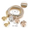 Veraly Set De 3 Pulsras Brazalet Color Plata Oro Rosado