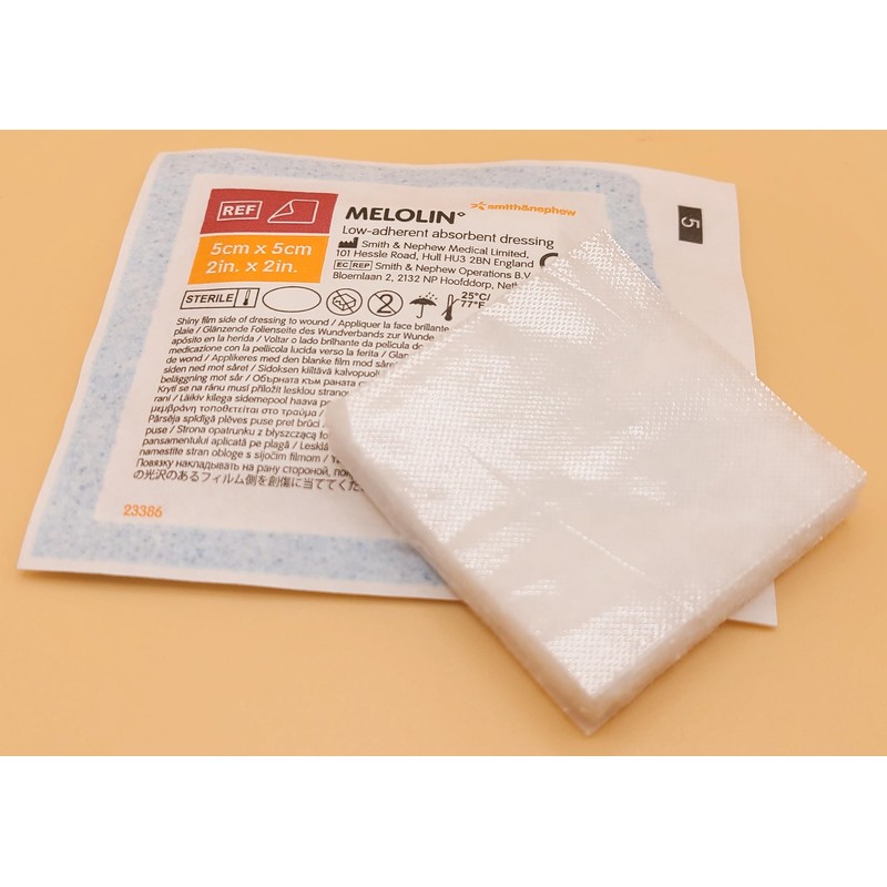 MELOLIN Sterile Non-Adherent Dressings - Qty 10, Individual Packs, Available