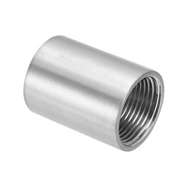 PATIKIL 304 Stainless Steel Pipe Fitting 1" NPT x 1" NPT Female Thread, 2inch/50mm Length Nipple Cast Pipe Coupling Fitting Connector