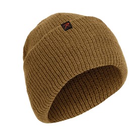 Rothco Wool Watch Cap – 100% Wool Beanie Hat for Winter Activities and Outdoor Adventures - Coyote Brown