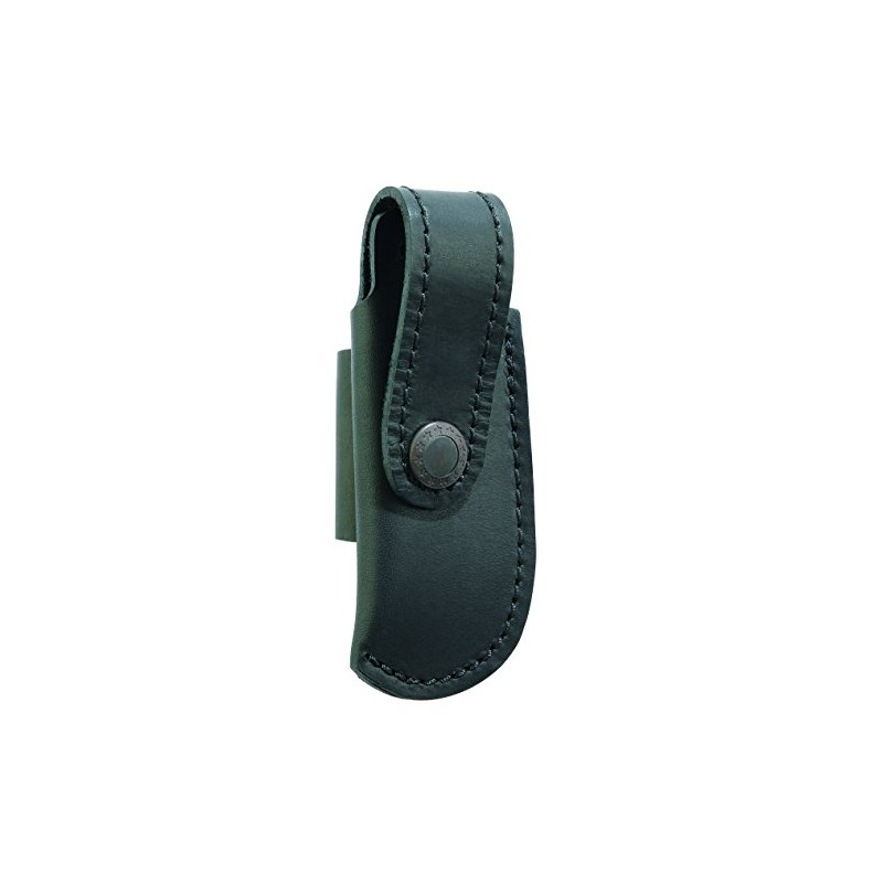 Schwarzes Leder-Etui, für Messer mit 10 cm Heftlänge, quer zu