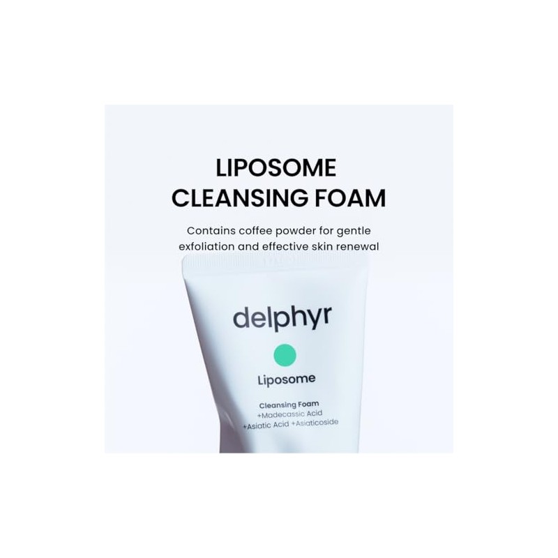 delphyr - Espuma Limpiadora Diaria Con Liposomas, Exfoliación Suave Para