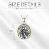 SLIACETE 925 Sterling Silver Santa Muerte Necklace for Women La