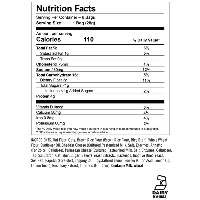 Munchkin® Milkmakers® Lactation Cheddar Crisps for Breastfeeding Moms with Oats