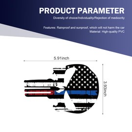 Ferianl American Flag Decal, Truck Tailgate Vinyl Decal Stickers, Rear Graphic Car Sticker, Removable Waterproof Sticker, Universal for Vehicles, Trucks, RVs and More (Black)