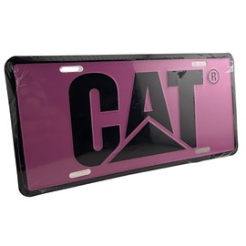 Caterpillar Dark Pink/Black Ladies Vanity Aluminum License Plate