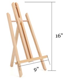 Tosnail 6 Pack 16" Art Easel Stand Tabletop Wooden Display Stand Photo Holder Display Stand for Artist, Students, Adults, Kids Painting