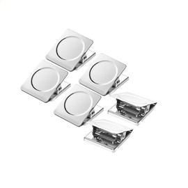 JIHUOO 6 Pcs Metal Magnet Clips Refrigerator Wall Magnetic Clip Whiteboard Binder Clips Memo Note Magnetic Clips for Fridge