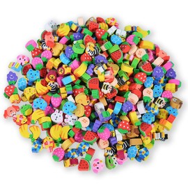 WeddHuis Pack of 100 Children's Erasers Cute Animal Eraser Rubbers Cartoon Suitable for Homework Rewards Classroom Reward Awards Children's Gifts