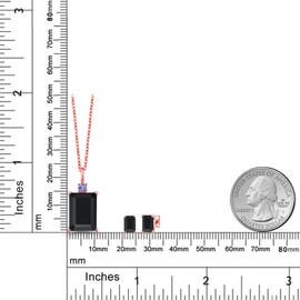 18K Rose Gold Plated Silver Black Onyx and Blue Tanzanite Pendant Necklace Earrings Set For Women (7.87 Cttw, Gemstone December Birthstone, Emerald Cut 14X10MM and 6X4MM, with 18 Inch Chain)