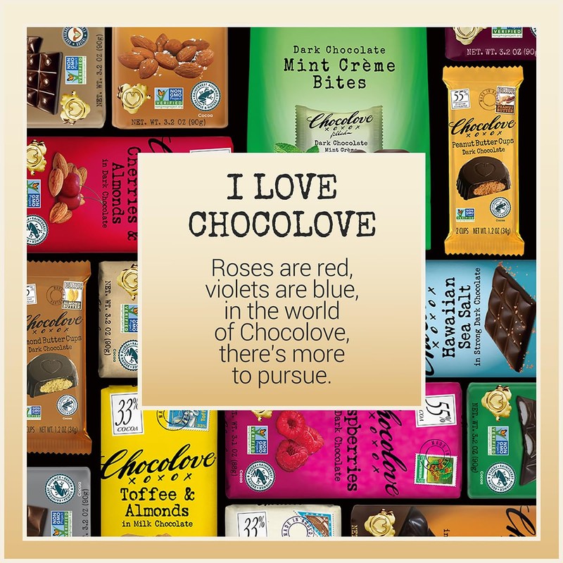 Chocolove Almond & Sea Salt Milk Chocolate Bars | 33%