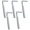 AERZETIX - C47895 - Set of 5 Screw Hooks Metal